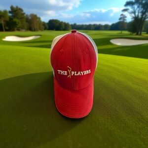 Red Golf Cap The Players 2016